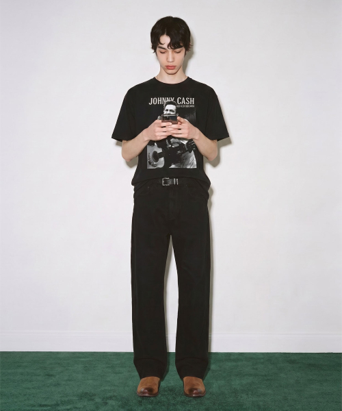 DWSE（ディーダブリューエスイー）の「デイリー ワイド コットンパンツ(ブラック)（デニムパンツ・メンズ・その他・SMALL/MEDIUM/LARGE/X-LARGE）」の3枚目の写真