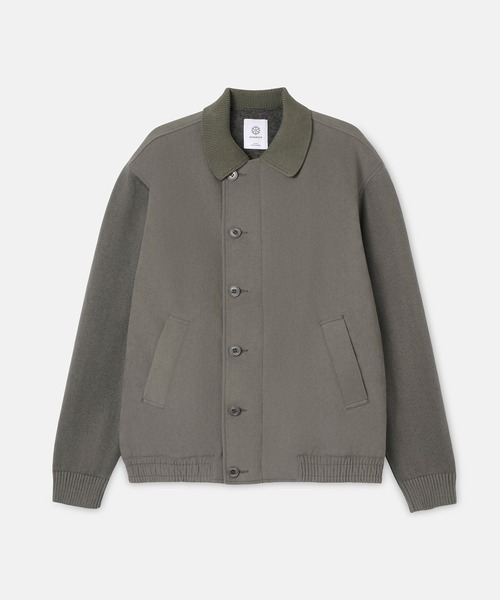 SEAGREEN(シーグリーン)の「SEAGREEN(シーグリーン) ECO SUEDE DECK JACKET エコスエードデッキジャケット(ブルゾン・メンズ・グレイッシュベージュ/ブラック・3/2/4)」の2枚目の写真