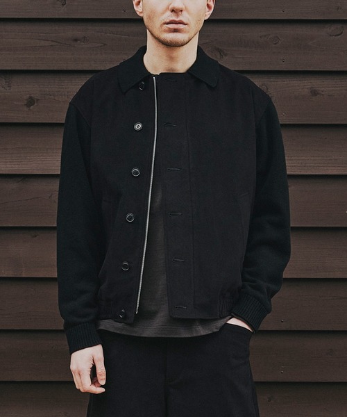 SEAGREEN(シーグリーン)の「SEAGREEN(シーグリーン) ECO SUEDE DECK JACKET エコスエードデッキジャケット(ブルゾン・メンズ・グレイッシュベージュ/ブラック・3/2/4)」の1枚目の写真