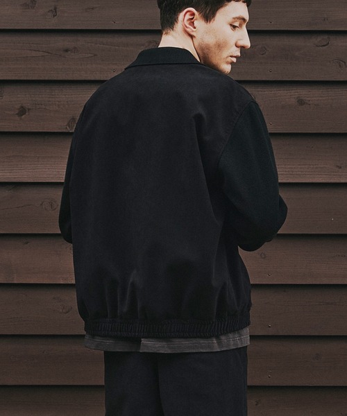 SEAGREEN(シーグリーン)の「SEAGREEN(シーグリーン) ECO SUEDE DECK JACKET エコスエードデッキジャケット(ブルゾン・メンズ・グレイッシュベージュ/ブラック・3/2/4)」の3枚目の写真