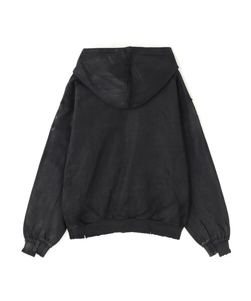 DANKE SCHON(ダンケシェーン)の「DankeSchon/ダンケシェーン/RUBBER SWEAT ZIP HOODIE(パーカー・メンズ・ブラック・S/M/L)」の2枚目の写真