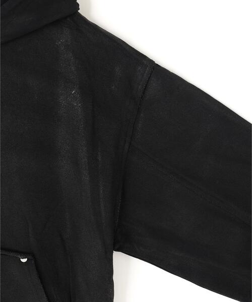 DANKE SCHON(ダンケシェーン)の「DankeSchon/ダンケシェーン/RUBBER SWEAT ZIP HOODIE(パーカー・メンズ・ブラック・S/M/L)」の4枚目の写真