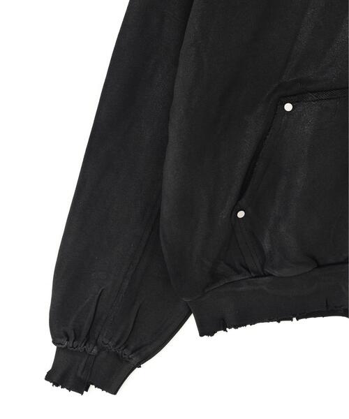 DANKE SCHON(ダンケシェーン)の「DankeSchon/ダンケシェーン/RUBBER SWEAT ZIP HOODIE(パーカー・メンズ・ブラック・S/M/L)」の5枚目の写真