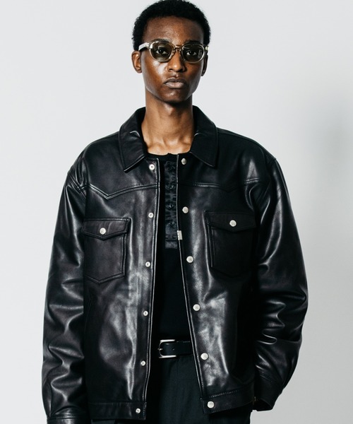 CRIMIE(クライミー)の「BOBBY 3 COW LEATHER JACKET(ブルゾン・メンズ・ブラック・XXL/XL/L/M/S)」の1枚目の写真