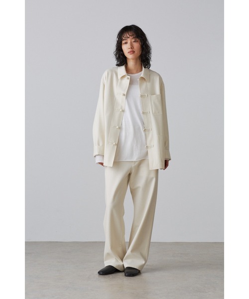 YLEVE(イレーヴ)の「BOURRIENNE × YLEVE / WOOL JERSEY CHINESE SH / TRANSPORTER(シャツ/ブラウス・レディース・ホワイト・1/2)」の8枚目の写真