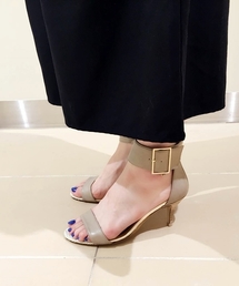 LE TALON | GRISE 7CMフトアンクルベルトサンダル◆	(サンダル)