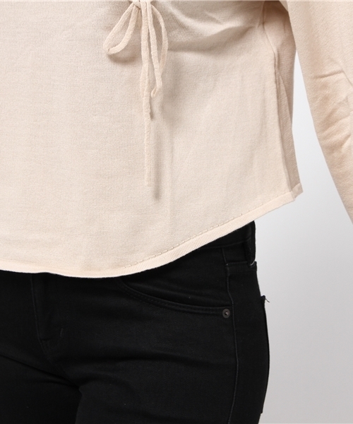 merry jenny（メリージェニー）の「フレアレースアップニット（ニット/セーター・レディース・ピンク/ベージュ/ブラック・FREE）」の9枚目の写真