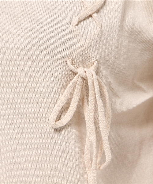 merry jenny（メリージェニー）の「フレアレースアップニット（ニット/セーター・レディース・ピンク/ベージュ/ブラック・FREE）」の10枚目の写真