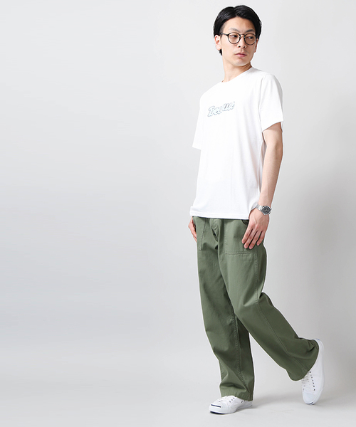 WEGO（ウィゴー）の「WEGO/チェッカーロゴTシャツ（Tシャツ/カットソー・メンズ・ホワイト/ブラック・MEDIUM/LARGE）」の4枚目の写真