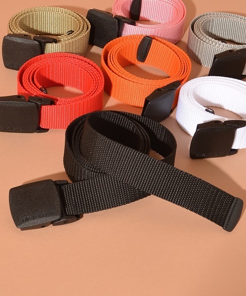 SHIPS JET BLUE（シップスジェットブルー）の「SHIPS JET BLUE: グログラン カラーロングベルト（ベルト・メンズ・ブラック/ベージュ/オレンジ/ホワイト/ライトグレー/ピンク/レッド・ONE SIZE）」の3枚目の写真