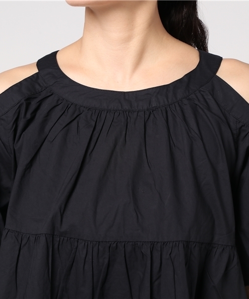 RODEO CROWNS WIDE BOWL（ロデオクラウンズワイドボウル）の「コットン ローン オフショルワンピース（ワンピース・レディース・レッド/オフホワイト/ブラック・FREE）」の14枚目の写真