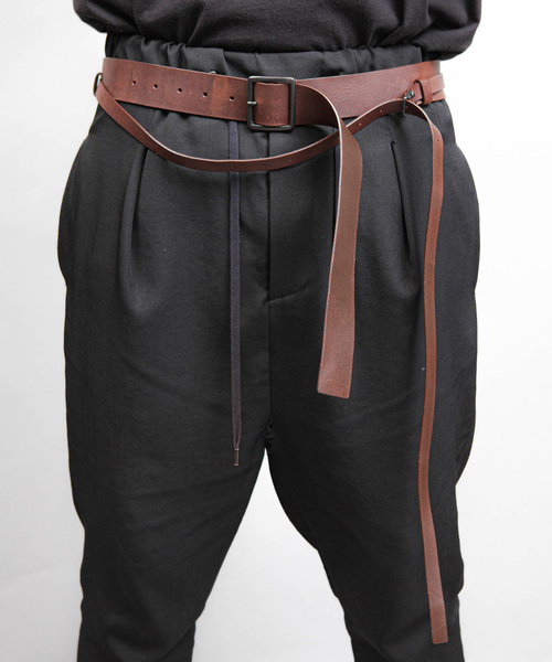ato（アトウ）の「COWHIDE DOUBLE BELT（ベルト・メンズ・ブラック/ブラウン・FREE）」の2枚目の写真