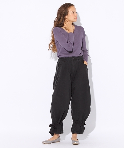 niko and...（ニコアンド）の「ビスナイロンVリブプルオーバー【niko and ...】（ニット/セーター・レディース・パープル/ベージュ/チャコール/ピンク・MEDIUM/LARGE）」の22枚目の写真