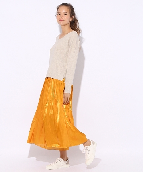 niko and...（ニコアンド）の「ビスナイロンVリブプルオーバー【niko and ...】（ニット/セーター・レディース・パープル/ベージュ/チャコール/ピンク・MEDIUM/LARGE）」の20枚目の写真