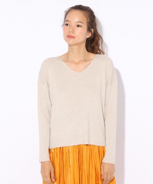 niko and...（ニコアンド）の「ビスナイロンVリブプルオーバー【niko and ...】（ニット/セーター・レディース・パープル/ベージュ/チャコール/ピンク・MEDIUM/LARGE）」の19枚目の写真