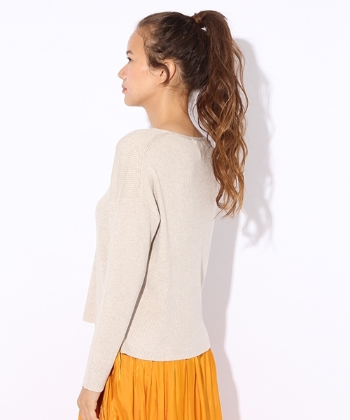 niko and...（ニコアンド）の「ビスナイロンVリブプルオーバー【niko and ...】（ニット/セーター・レディース・パープル/ベージュ/チャコール/ピンク・MEDIUM/LARGE）」の18枚目の写真