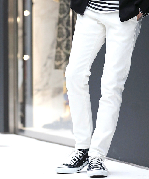 WEGO(ウィゴー)の「WEGO/ストレッチツイルスキニーパンツ(その他パンツ・メンズ・マスタード/アイボリー/ネイビー/ブルー/ダークブラウン/ブラック/ホワイト/グレー/カーキ/ベージュ・LARGE/MEDIUM/SMALL/X-LARGE)」の2枚目の写真