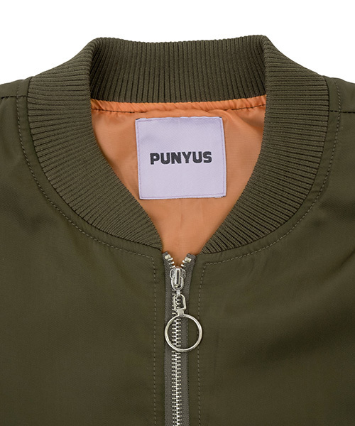 PUNYUS（プニュズ）の「ロングMA-1（MA-1・レディース・ブラック/カーキ/ワイン・1/2/3/4）」の6枚目の写真