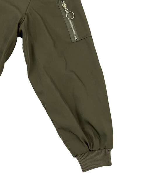 PUNYUS（プニュズ）の「ロングMA-1（MA-1・レディース・ブラック/カーキ/ワイン・1/2/3/4）」の7枚目の写真