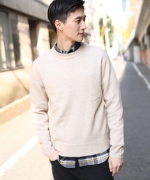 GLOBAL WORK | ストレッチブークレニットプルオーバー/767719(ニット/セーター)