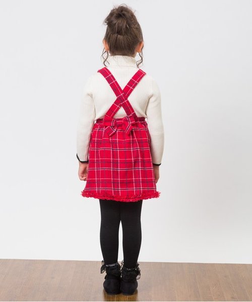 apres les cours(アプレレクール)の「おめかしジャンパースカート(ワンピース・キッズ・レッド/ブラック・100/120/80/90/140/110/130)」の4枚目の写真