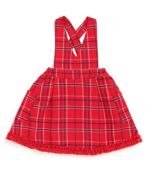 apres les cours(アプレレクール)の「おめかしジャンパースカート(ワンピース・キッズ・レッド/ブラック・100/120/80/90/140/110/130)」の5枚目の写真