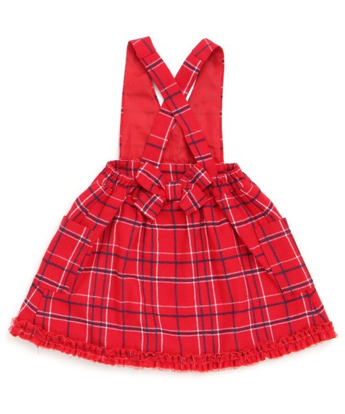 apres les cours(アプレレクール)の「おめかしジャンパースカート(ワンピース・キッズ・レッド/ブラック・100/120/80/90/140/110/130)」の7枚目の写真