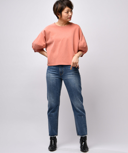CIAOPANIC(チャオパニック)の「製品染めバルーンスリーブTシャツ(Tシャツ/カットソー・レディース・ピンク/アイボリー/マスタード/スミクロ・FREE)」の11枚目の写真