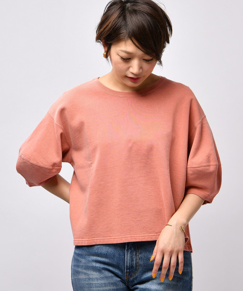 CIAOPANIC(チャオパニック)の「製品染めバルーンスリーブTシャツ(Tシャツ/カットソー・レディース・ピンク/アイボリー/マスタード/スミクロ・FREE)」の14枚目の写真