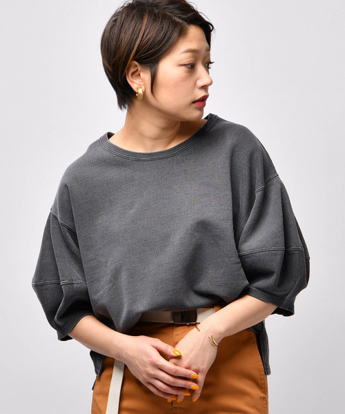CIAOPANIC(チャオパニック)の「製品染めバルーンスリーブTシャツ(Tシャツ/カットソー・レディース・ピンク/アイボリー/マスタード/スミクロ・FREE)」の21枚目の写真