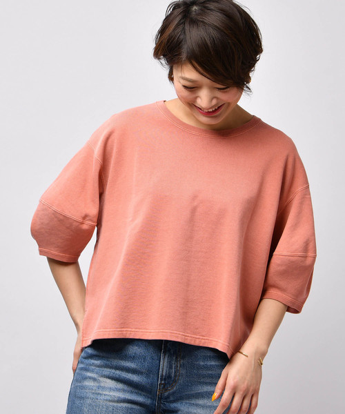 CIAOPANIC(チャオパニック)の「製品染めバルーンスリーブTシャツ(Tシャツ/カットソー・レディース・ピンク/アイボリー/マスタード/スミクロ・FREE)」の22枚目の写真