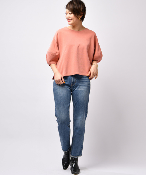 CIAOPANIC(チャオパニック)の「製品染めバルーンスリーブTシャツ(Tシャツ/カットソー・レディース・ピンク/アイボリー/マスタード/スミクロ・FREE)」の19枚目の写真