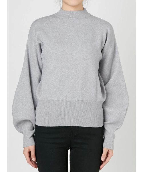 EMODA（エモダ）の「ミニマルパフニット（ニット/セーター・レディース・ホワイト/ブラック/グレー/ピンク・FREE）」の9枚目の写真