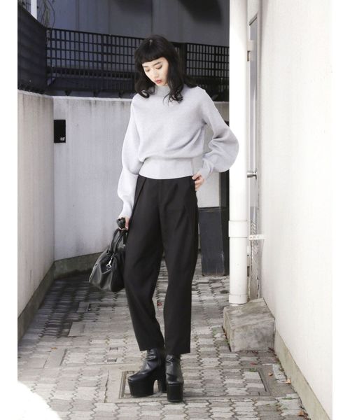 EMODA（エモダ）の「ミニマルパフニット（ニット/セーター・レディース・ホワイト/ブラック/グレー/ピンク・FREE）」の21枚目の写真