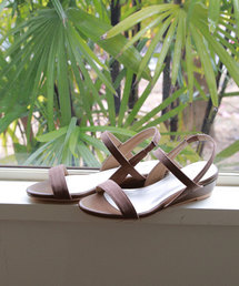 menue | 3.5cmヒール ゴムストラップ 巻きヒールサンダル(サンダル)