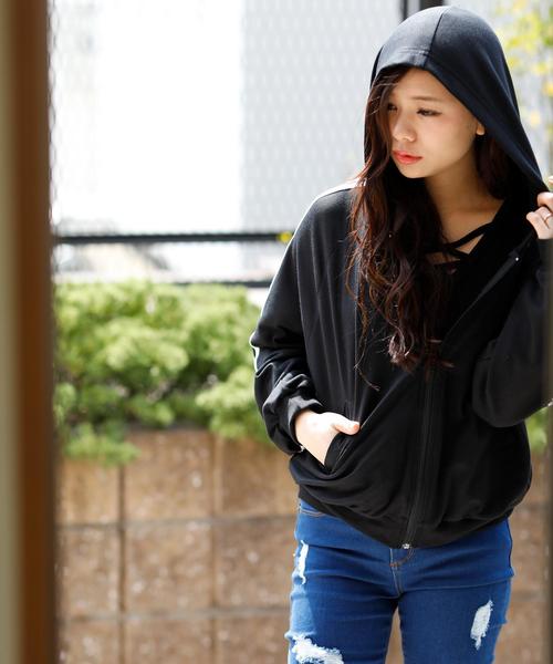 Girly Doll(ガーリードール)の「ラインパーカ(パーカー・レディース・ベージュ/ブラック/グレー/ネイビー/ダークグレー/グリーン/イエロー/グレー系その他/ベージュ系その他/ブラック系その他・1/2)」の22枚目の写真