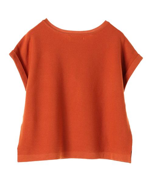 AMERICAN HOLIC（アメリカンホリック）の「・ボートネック編地切り替えプルオーバー（ニット/セーター・レディース・オレンジ/ブルー/オフホワイト/ブラック・FREE）」の12枚目の写真