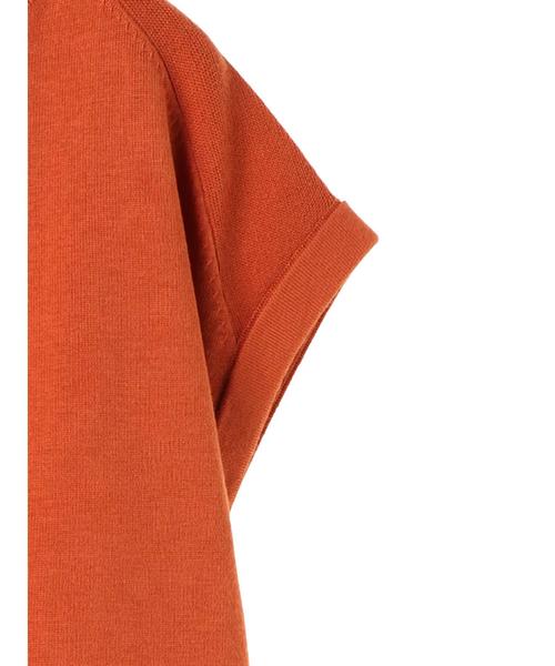 AMERICAN HOLIC（アメリカンホリック）の「・ボートネック編地切り替えプルオーバー（ニット/セーター・レディース・オレンジ/ブルー/オフホワイト/ブラック・FREE）」の14枚目の写真