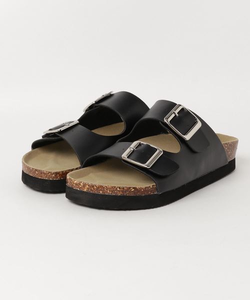 WEGO（ウィゴー）の「WEGO/フェイクレザー2ベルトサンダル（サンダル・メンズ・ブラック/ブラウン・MEDIUM/LARGE）」の7枚目の写真