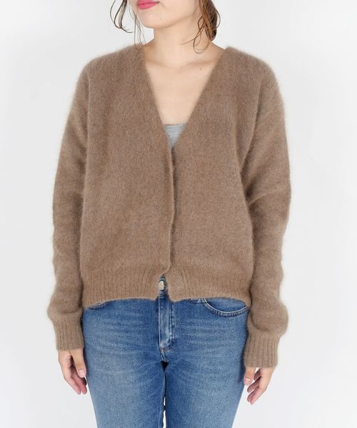 Khaju(カージュ)の「Khaju:Vネックベーシックカーディガン◇◇(カーディガン/ボレロ・レディース・ベージュ/ネイビー/レッド・ONE SIZE)」の7枚目の写真
