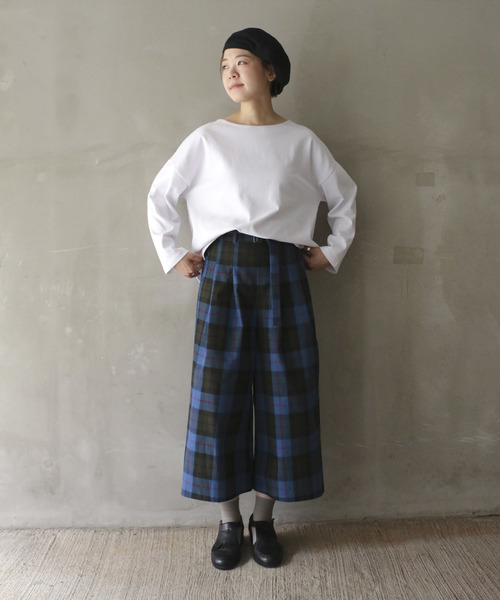 notch.（ノッチ）の「チェックワイドパンツ（その他パンツ・レディース・ブルー・M/L）」の4枚目の写真