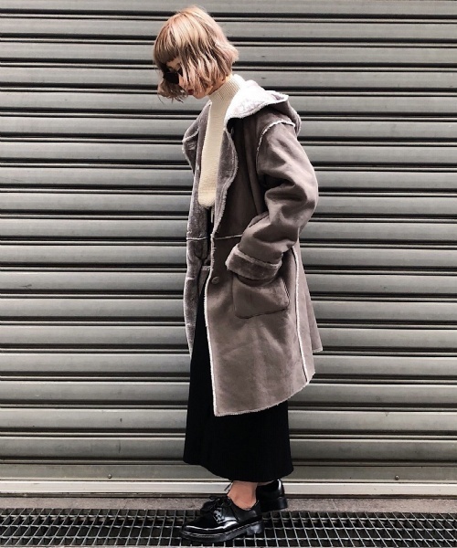 【かよ】ページボーイ*フェイクムートンコート PAGEBOY（ページボーイ）の「ボアフェイクムートンリバーシブルコート