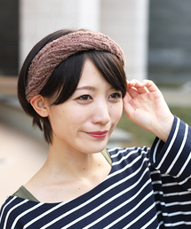 ファーねじれヘアバンド