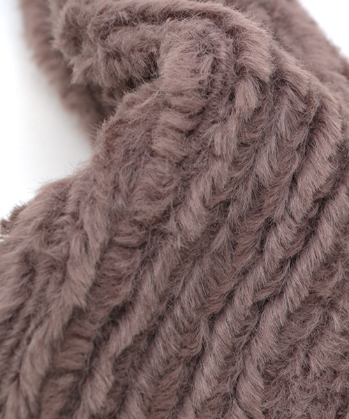 チチカカ（チチカカ）の「ファーねじれヘアバンド（ヘアバンド・レディース・ブラウン/グレー/アイボリー・FREE）」の5枚目の写真