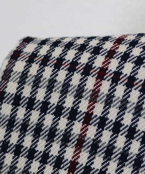 andme(アンドミー)の「ガンクラブチェックミモレ丈ベイカータイトスカート ウエストゴム(スカート・レディース・アイボリー/キャメル・M)」の7枚目の写真