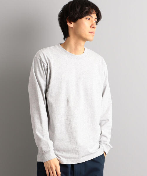 HANES（ヘインズ）の「別注【WEB限定】[ヘインズ] Hanes ★★ BEEFY ロングスリーブTシャツ /カットソー（Tシャツ/カットソー・メンズ・ホワイト/ブラック/グレー/ネイビー/ダークグレー・S/M/L）」の4枚目の写真