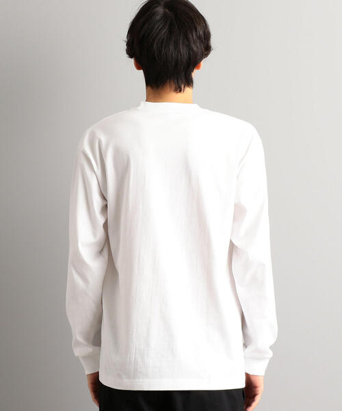 HANES（ヘインズ）の「別注【WEB限定】[ヘインズ] Hanes ★★ BEEFY ロングスリーブTシャツ /カットソー（Tシャツ/カットソー・メンズ・ホワイト/ブラック/グレー/ネイビー/ダークグレー・S/M/L）」の6枚目の写真