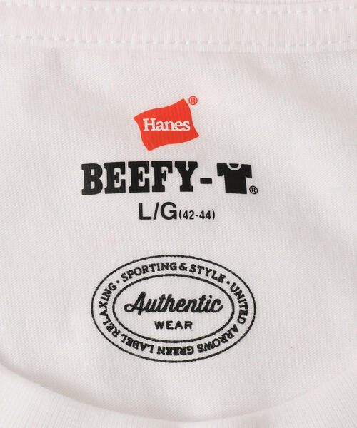 HANES（ヘインズ）の「別注【WEB限定】[ヘインズ] Hanes ★★ BEEFY ロングスリーブTシャツ /カットソー（Tシャツ/カットソー・メンズ・ホワイト/ブラック/グレー/ネイビー/ダークグレー・S/M/L）」の14枚目の写真
