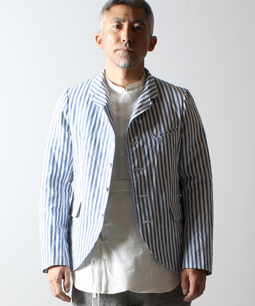 BEAMS（ビームス）の「○Yo's Yo / コットンリネン ブルーストライプ