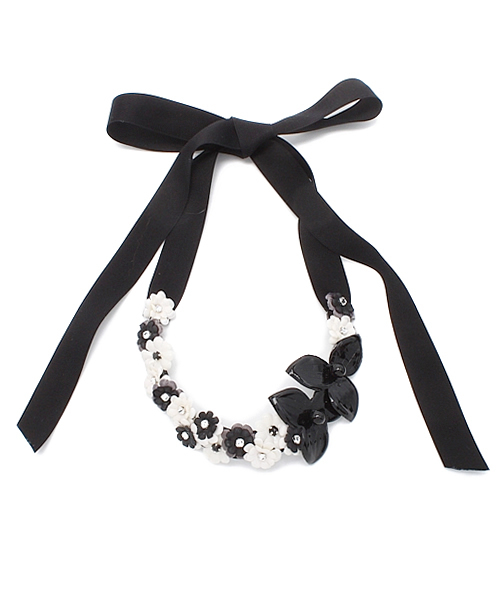 Ray BEAMS（レイビームス）の「atelier senka / カーネリアン ネックレス（ネックレス・レディース・ホワイト/ブラック・ONE SIZE）」の2枚目の写真